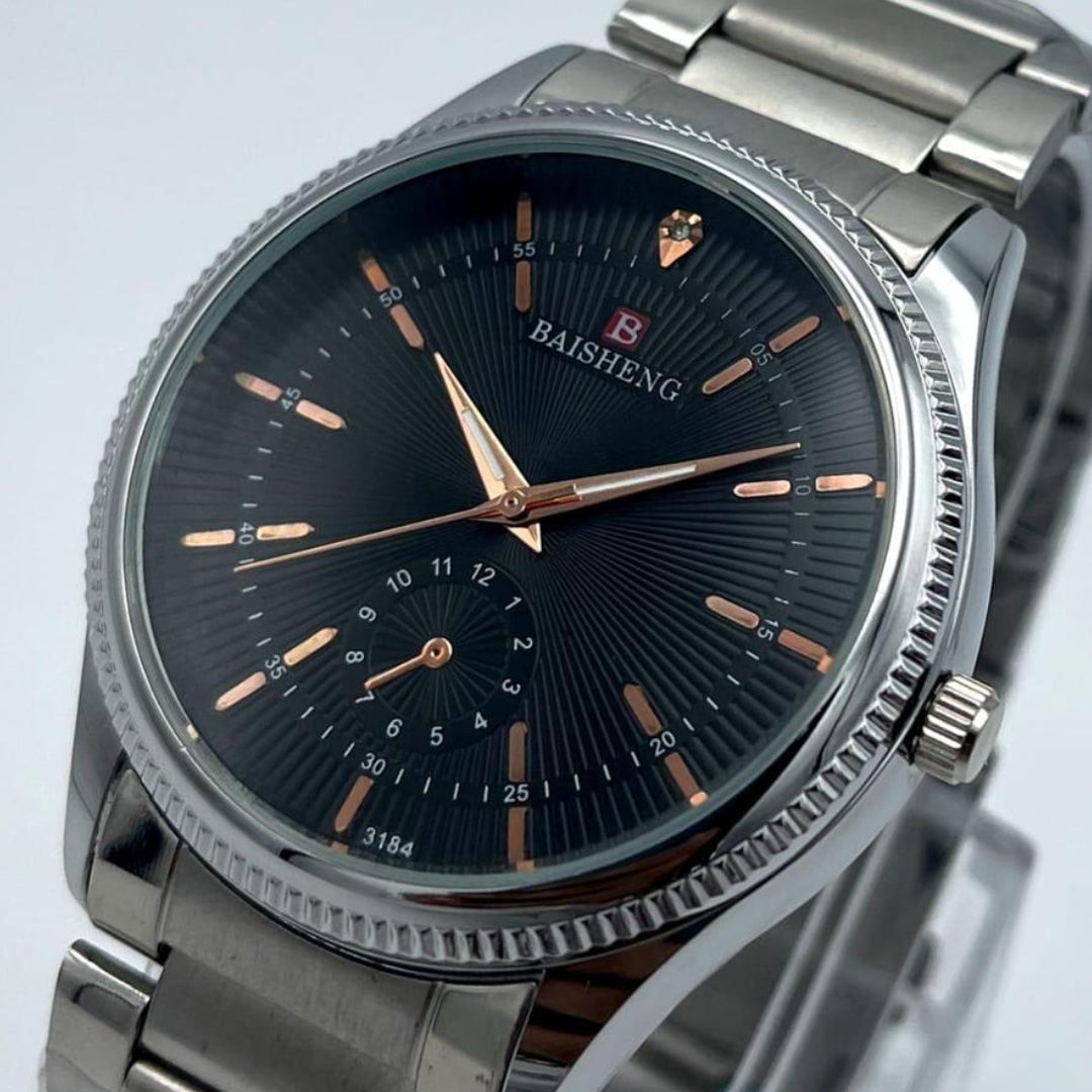 Stainless Steel black luxury watch