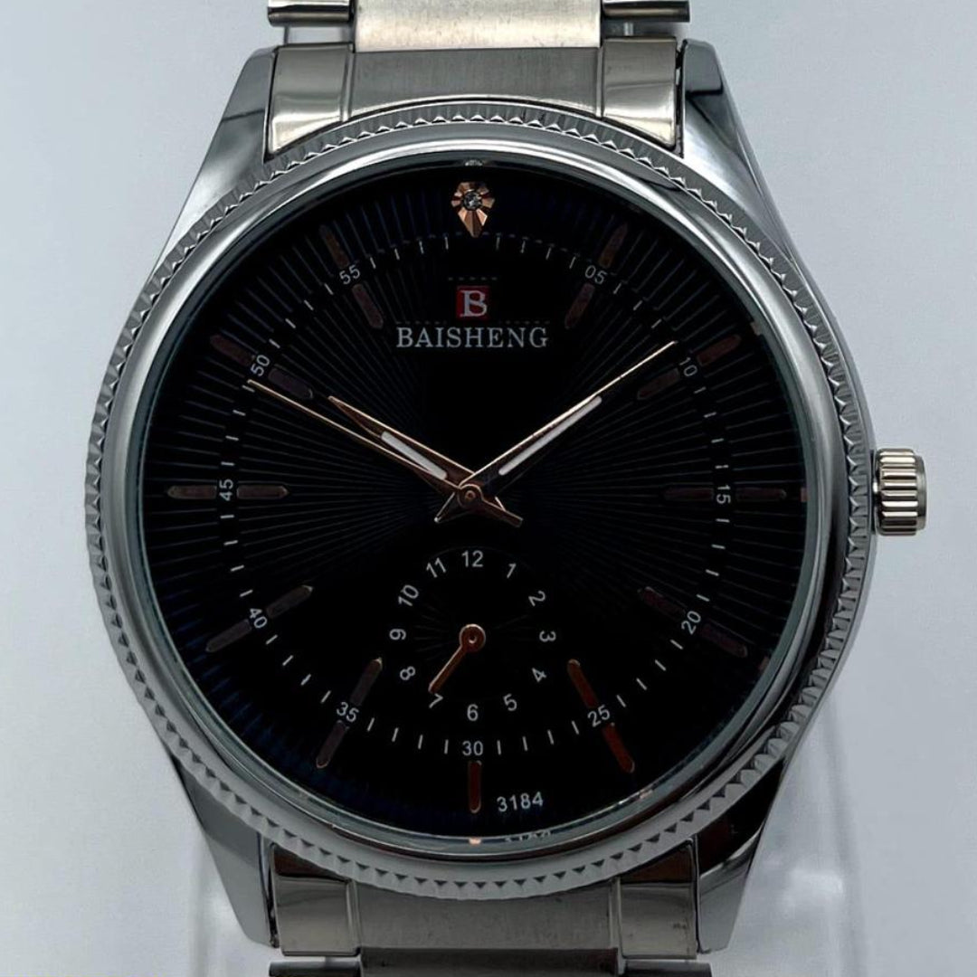 Stainless Steel black luxury watch